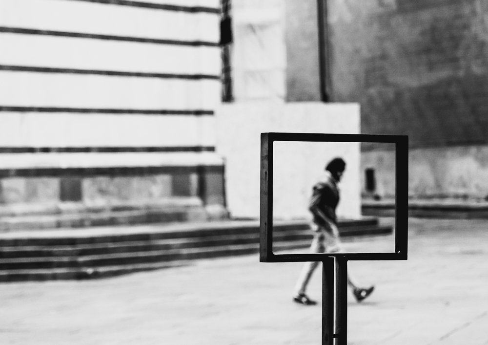 Man in the viewfinder