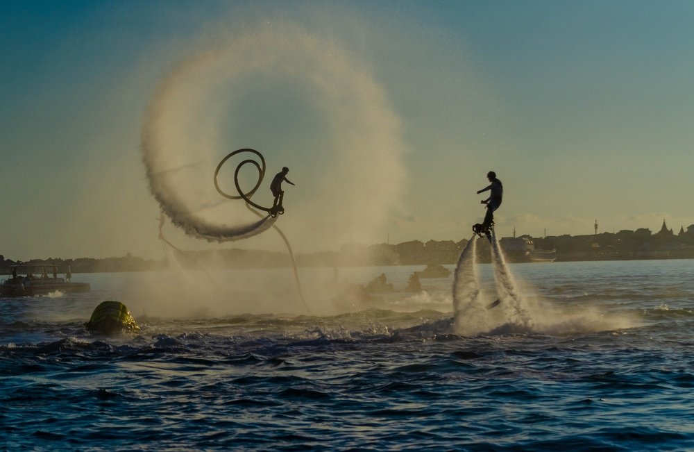 Sunset flyboard