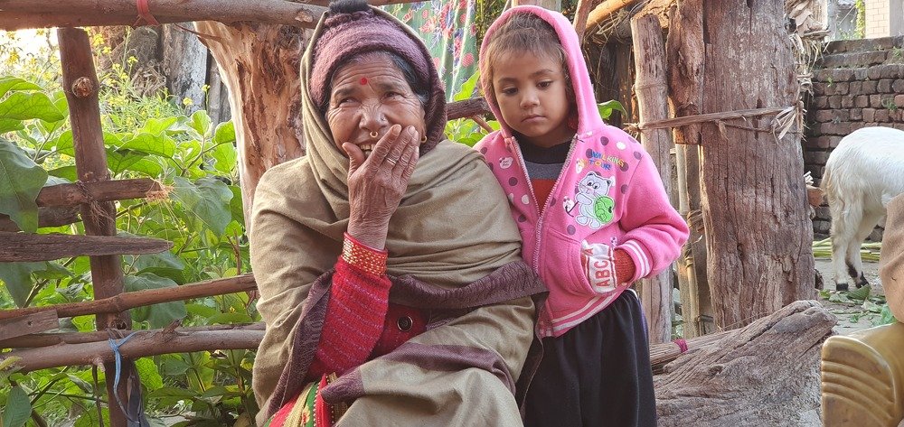 Grandmother and her grandchild