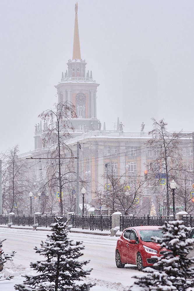 Заснеженный город