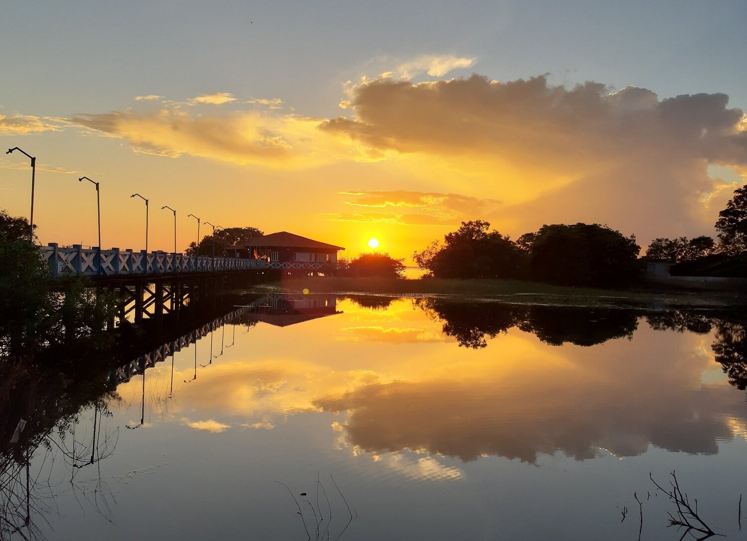 Sun framed