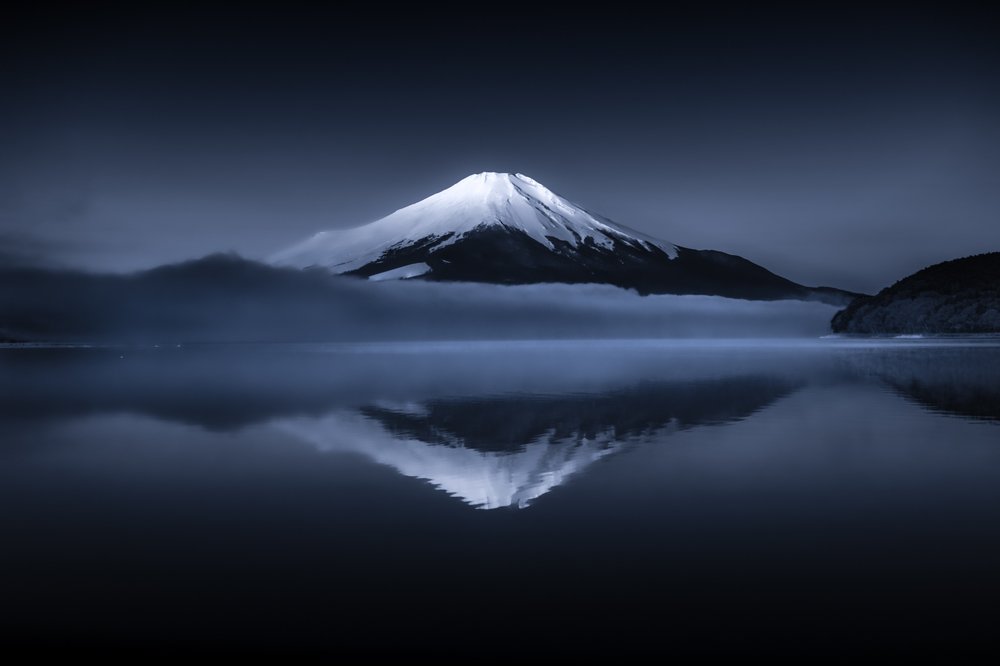 Clouds and fog with Mt Fuji