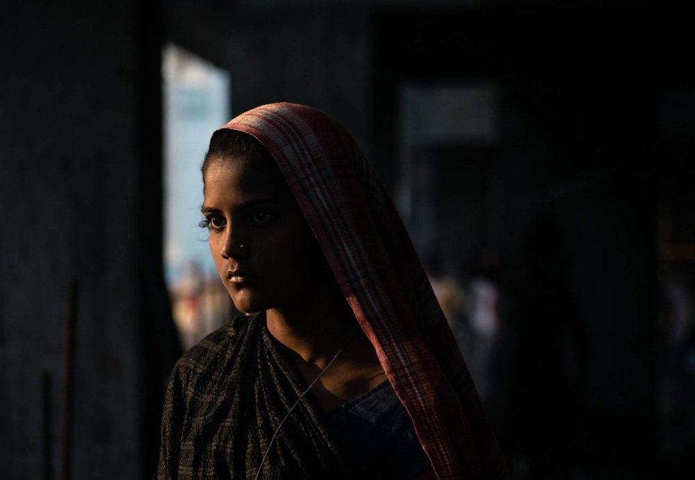 portrait of a worker in a construction site