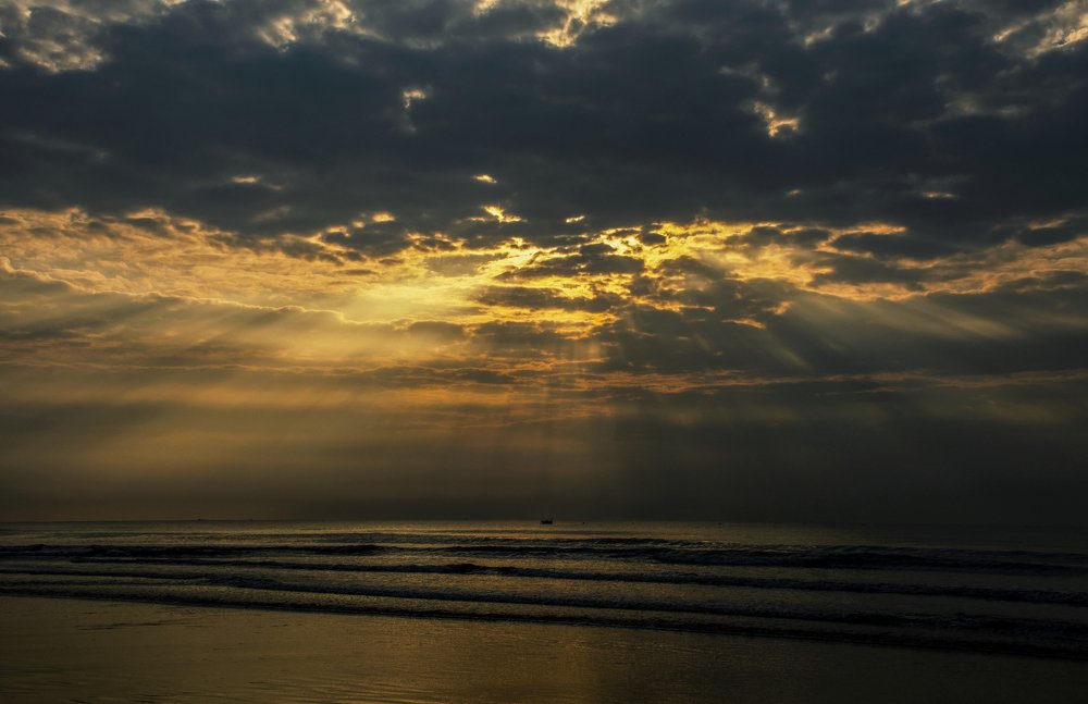 Shadow with sun ray