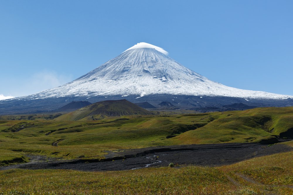 The volcano of Klyuchevskaya Sopka.
