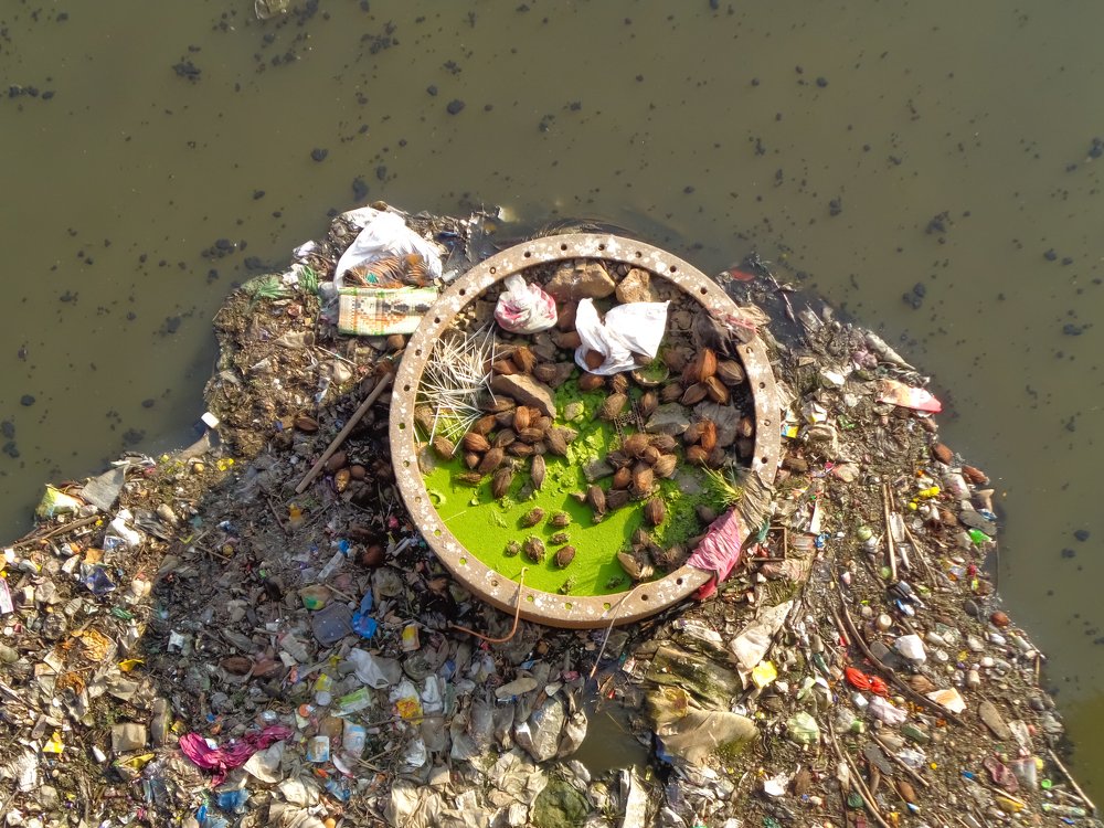 Garbage at the river