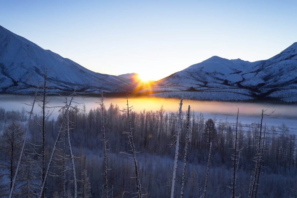 Короткий туманный зимний день.