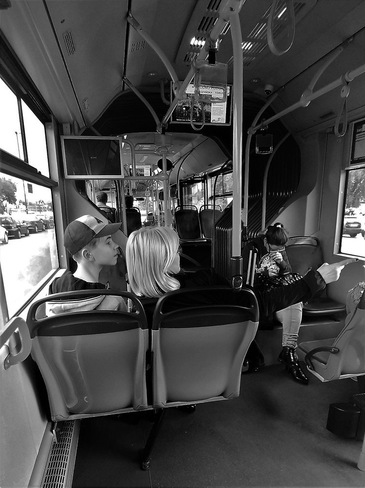 Mother and son in the capital