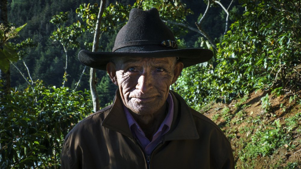 A man made of coffee