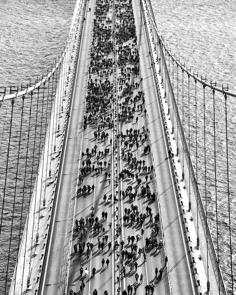 Walking on the bridge