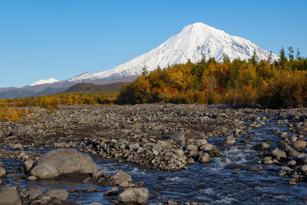Volcano Ostry Tolbachik.
