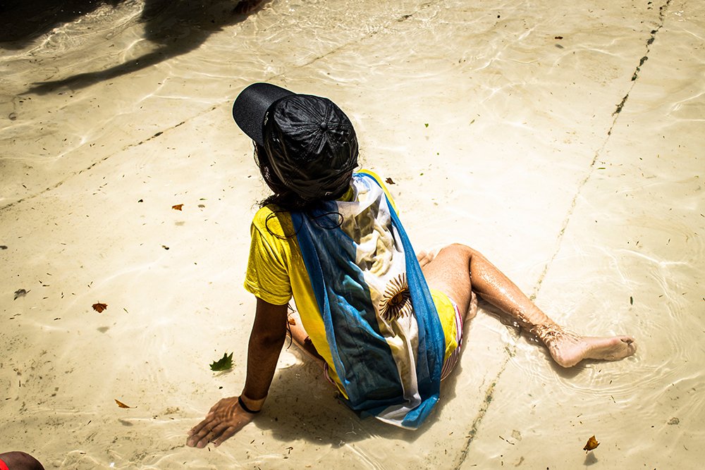 Las patas en la fuente