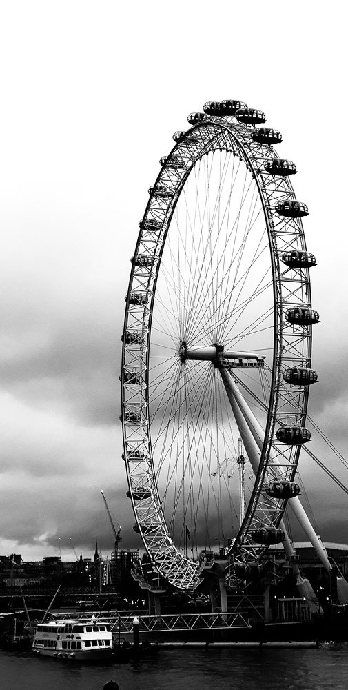 Eye of the gloomy evening