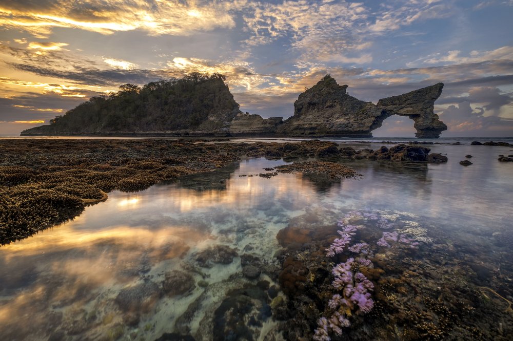 Majestic Sunrise at Atuh Beach, Nusa Penida Bali, Indonesia