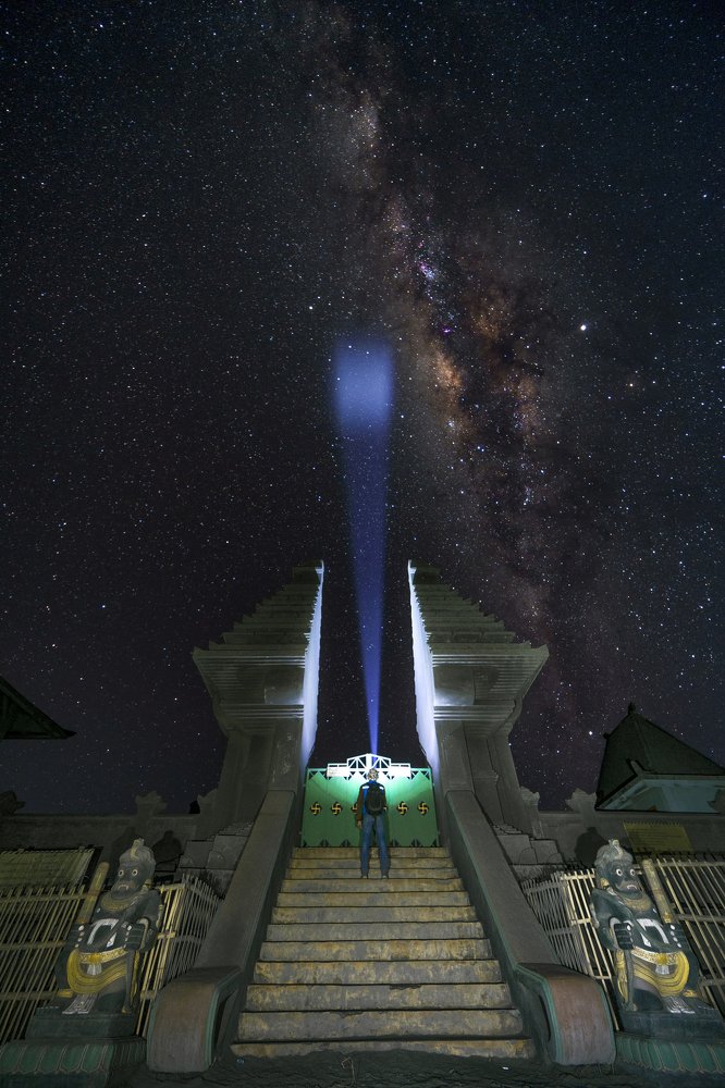 Starry Night at Pura Luhur Poten, Bromo