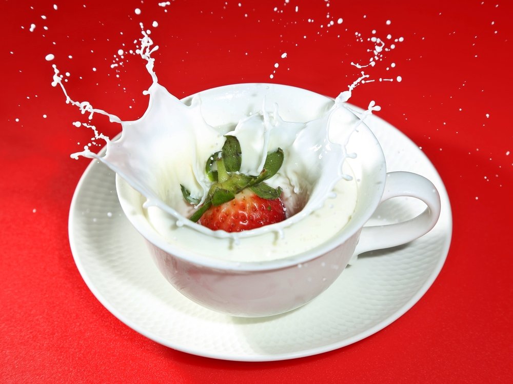 Red and a little bit milk