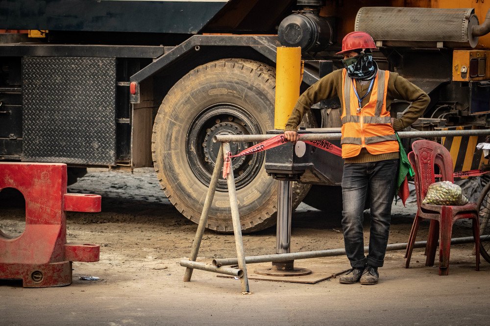 Soldier in city development