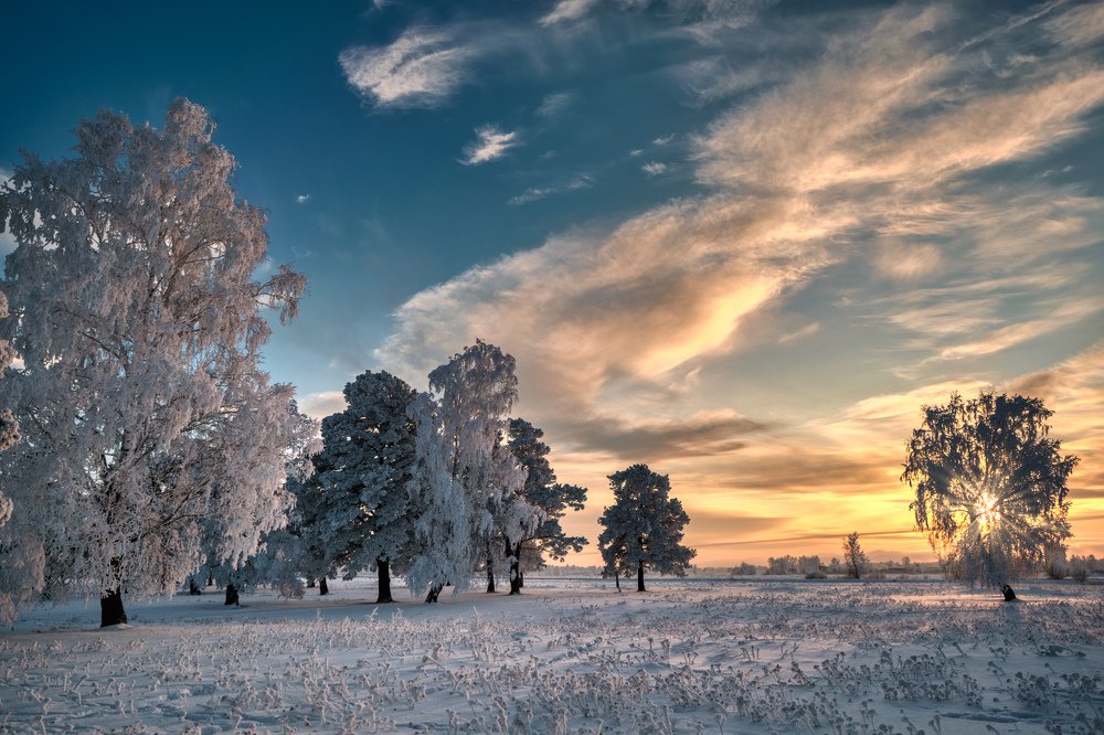 На закате...