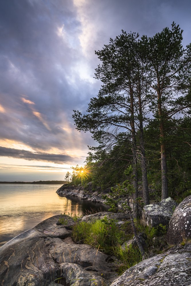 Закат над ладожскими шхерами