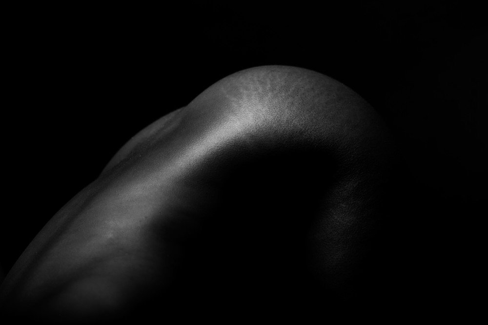 Black and white beautiful woman body