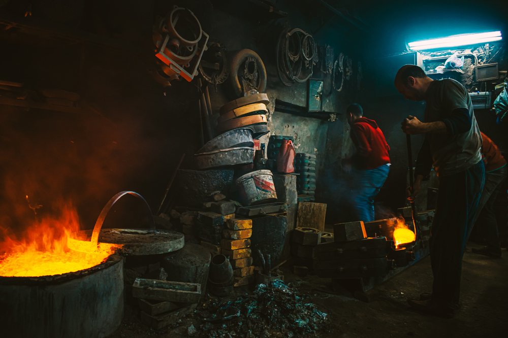 Foundry workers