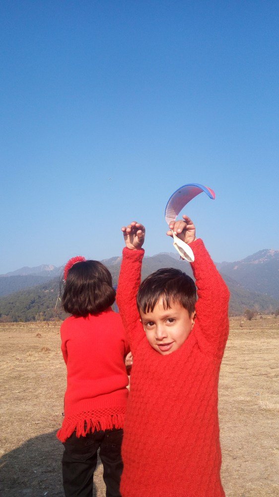 Paraglider in hands