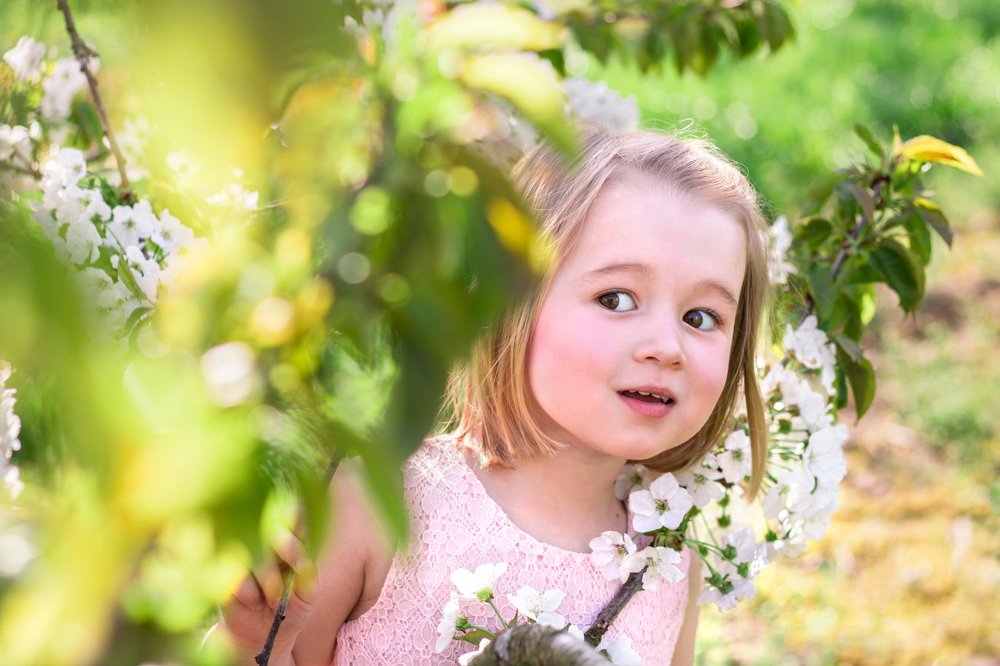 Девочка за вишней