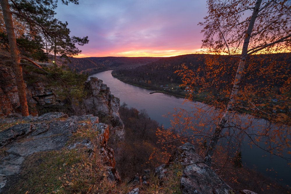 Осенний рассвет над Уфимкой