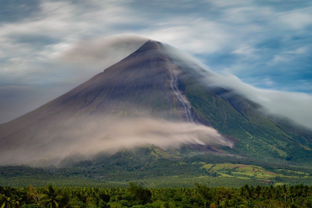 Mayon Volcano Long Exposure