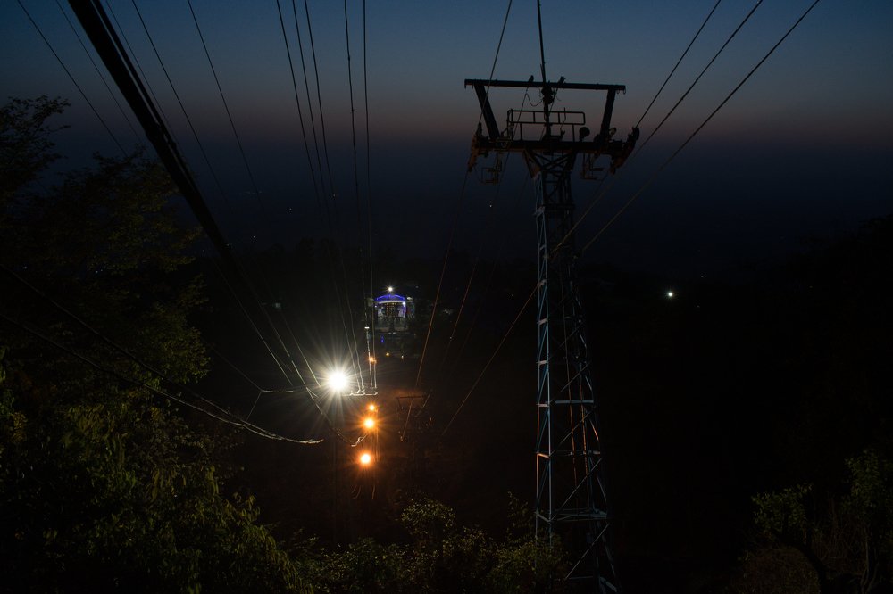 Illuminated Ropeway-Pavagadh