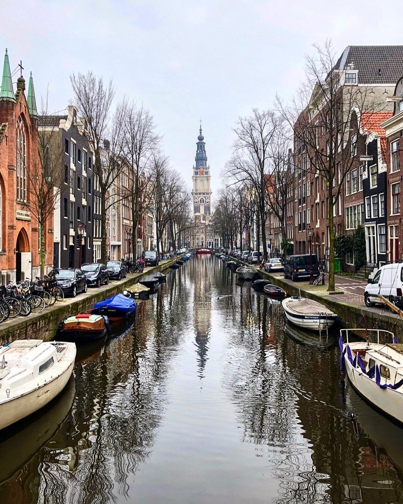 Walking through the lanes of Amsterdam in colours