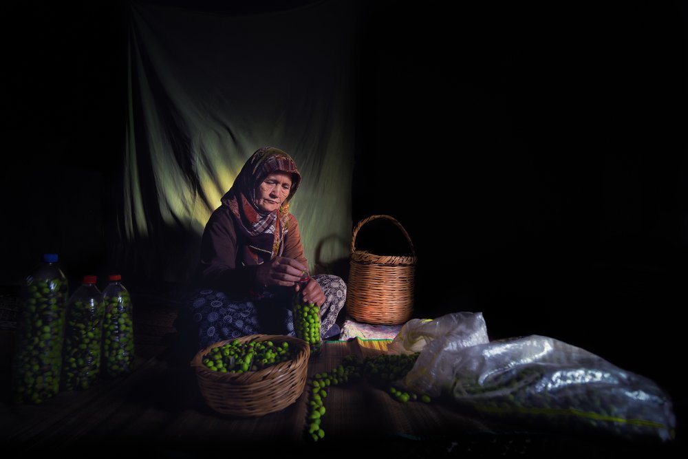 While Olives being bottled...