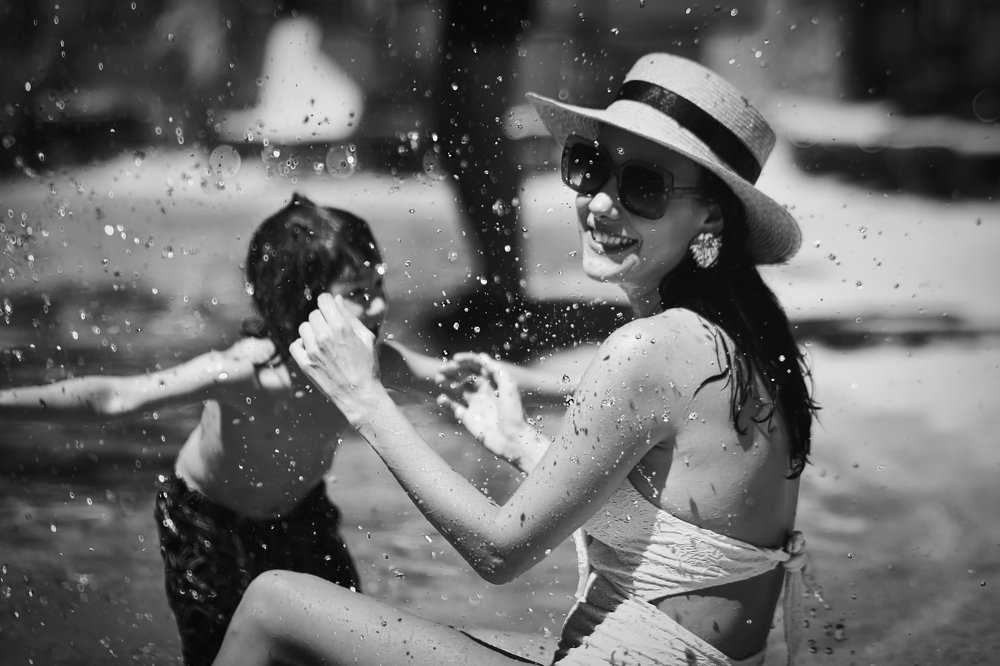 Cheerful at The Pool