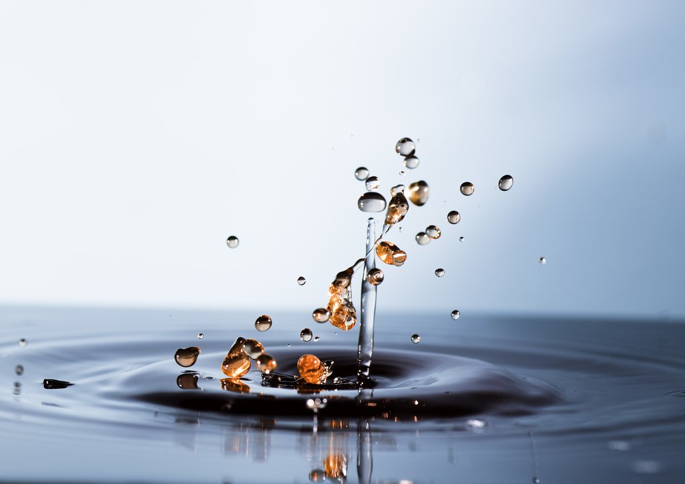 Close up of water drop