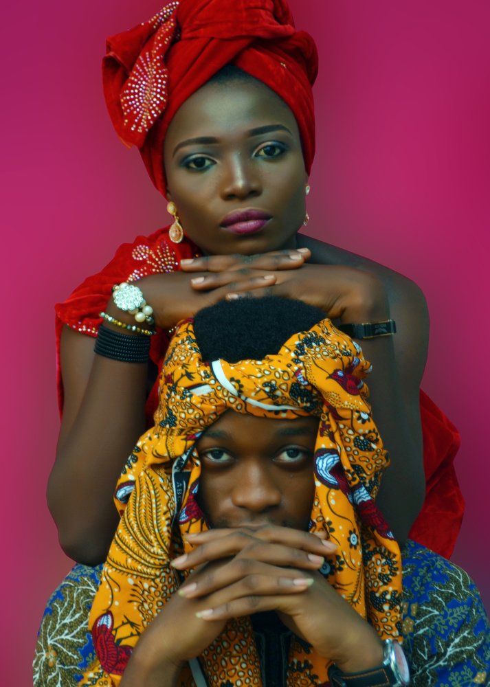 Portrait of a male and female