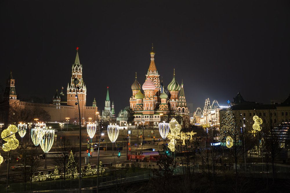 Moscow City and Kremlin