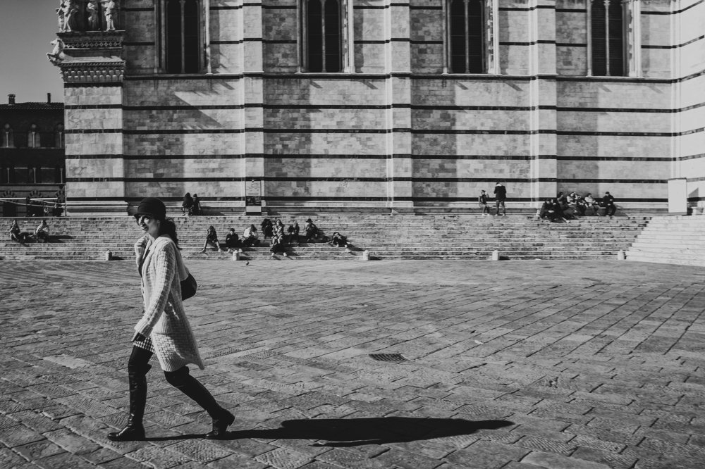 Woman in the medieval city