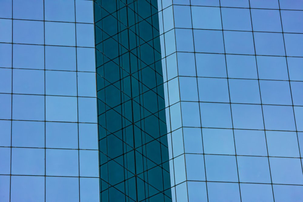 Glass facade of office building in Beirut