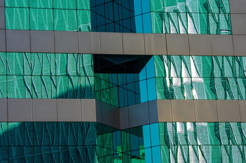 Glass facade of office building in Beirut