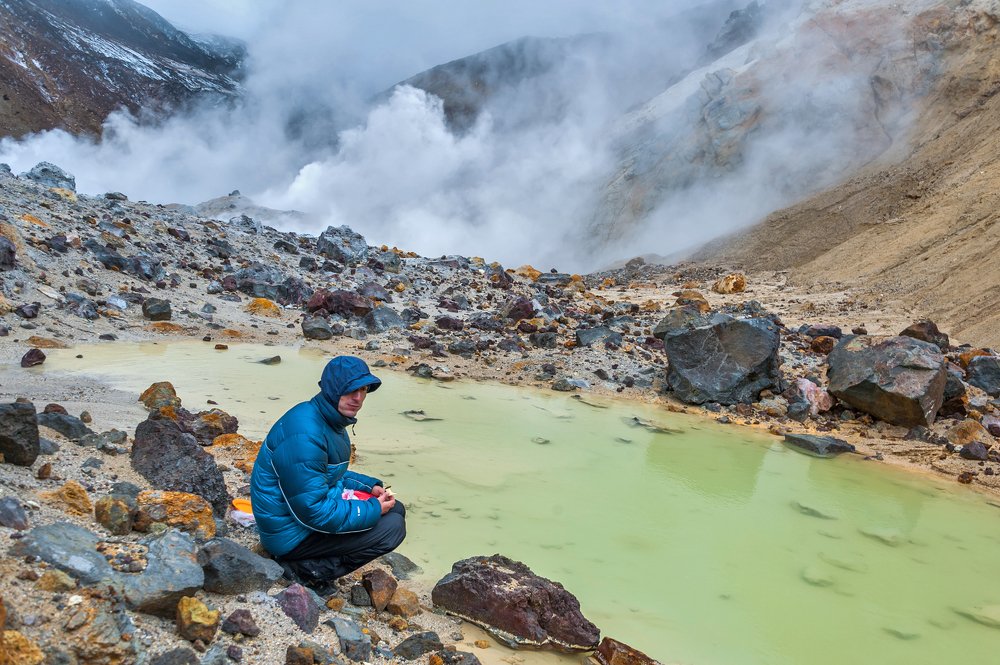 Завтрак с видом на вулкан...