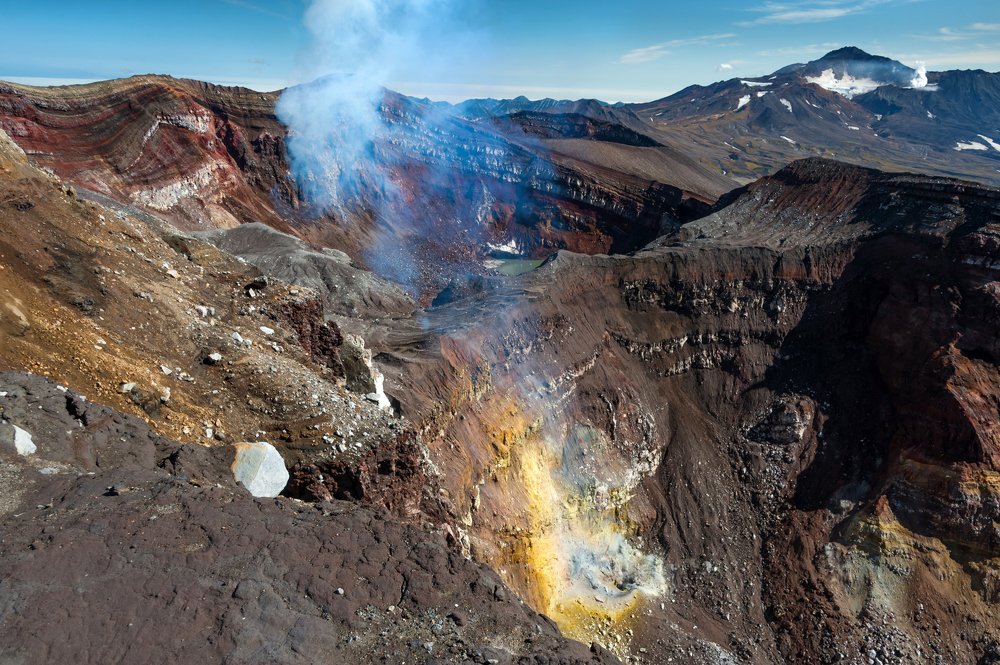 В жерле вулкана Горелый.