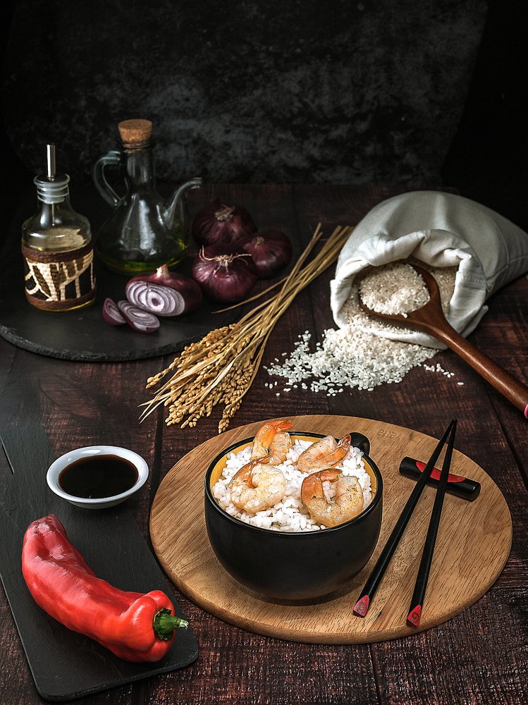 Рис с креветками