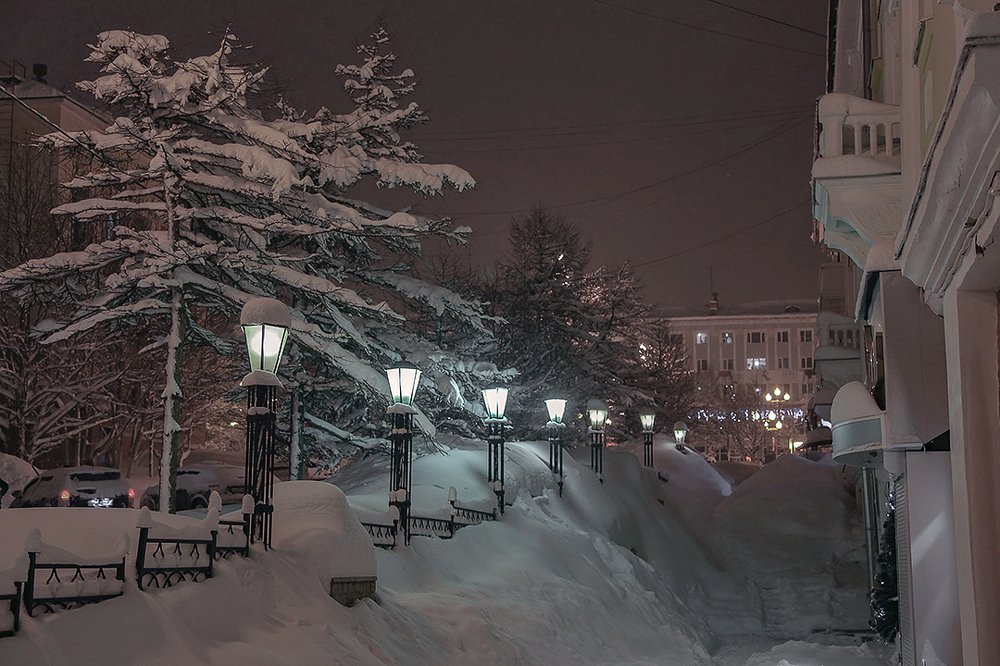 Магадан снежный