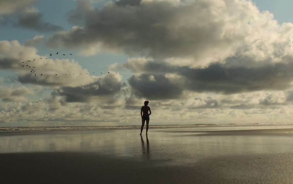A siluet in the Pacific
