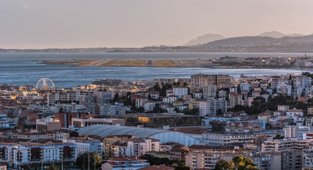 View over Nice and the airport Nice Côte d'azur