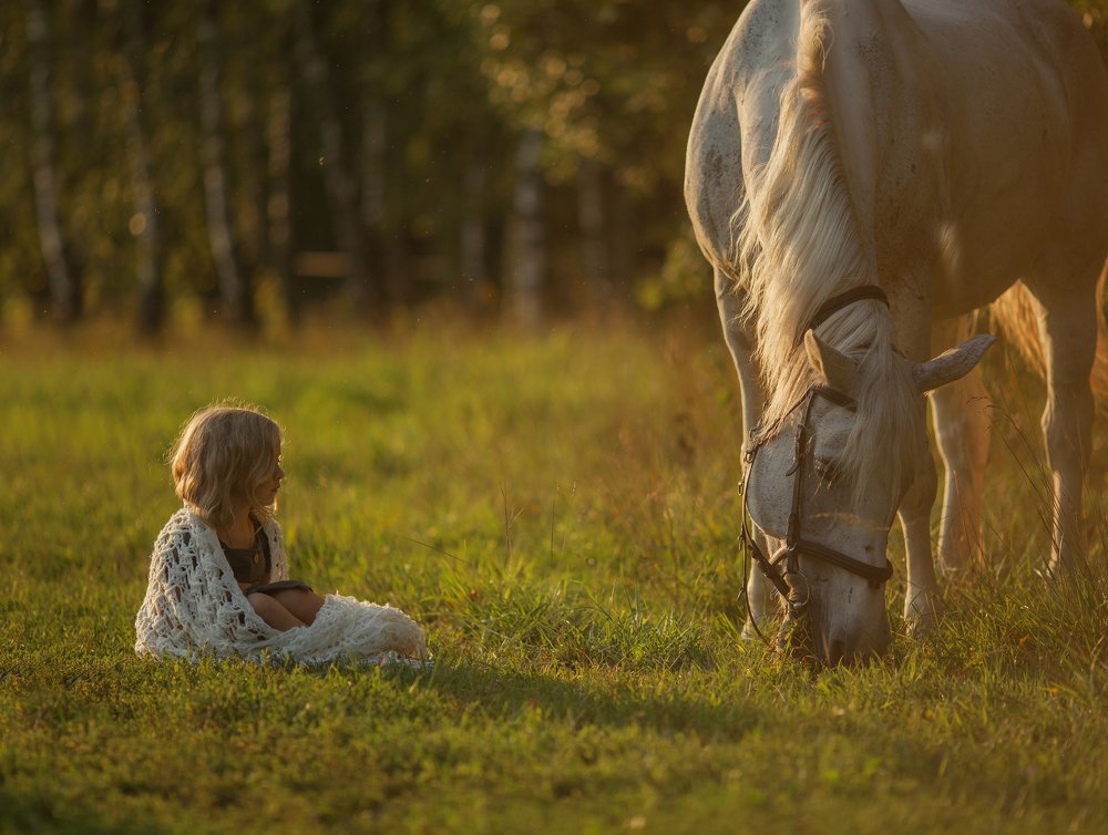 девочка с лошадкой
