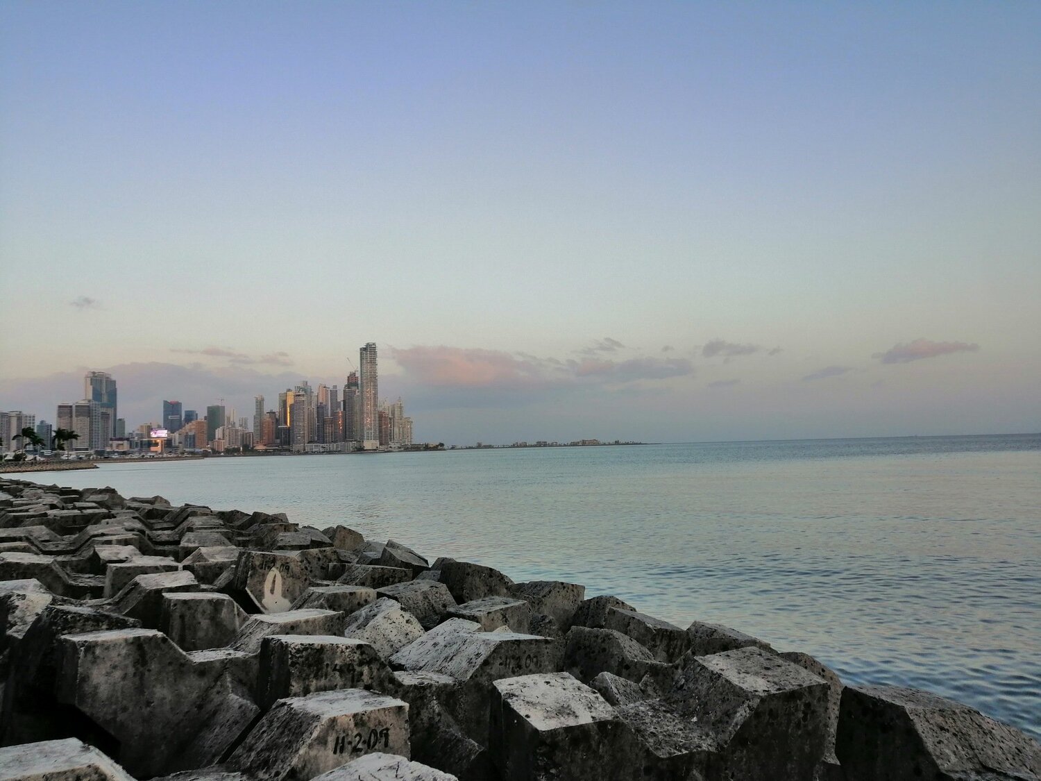 Sunset in Panama coastal belt