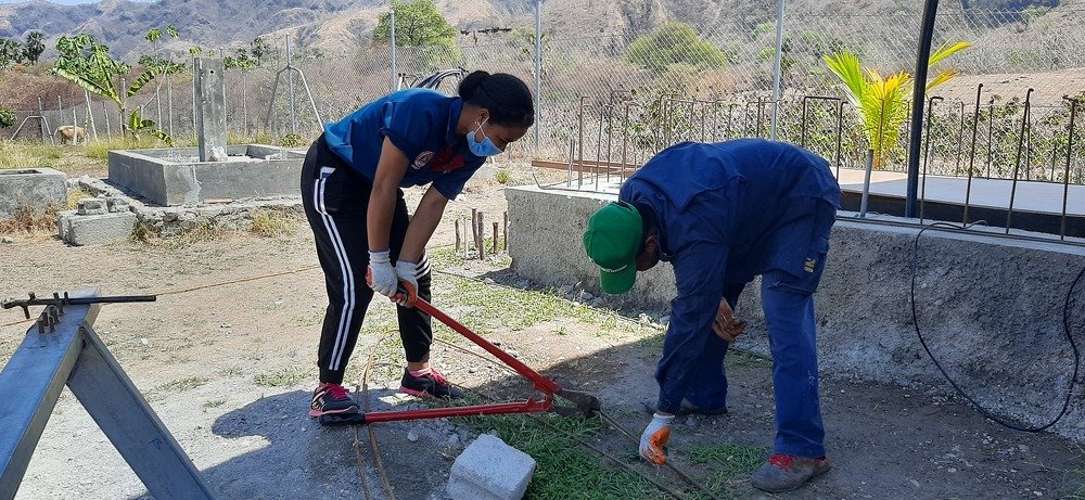 Female in Construction at Bansone Training Center Timor Leste