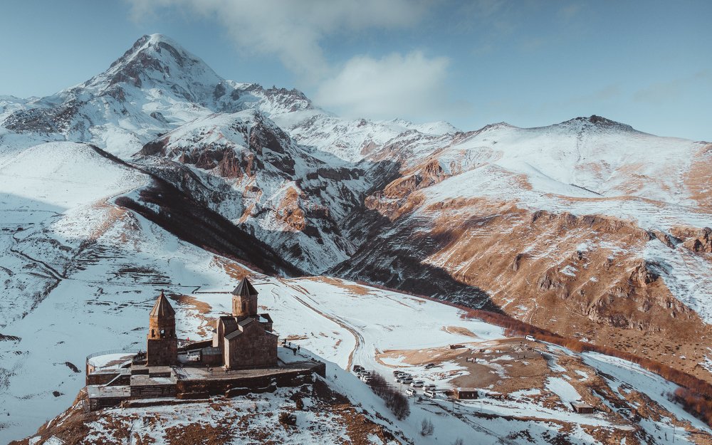 Церковь Святой Троицы в Гергети. Грузия