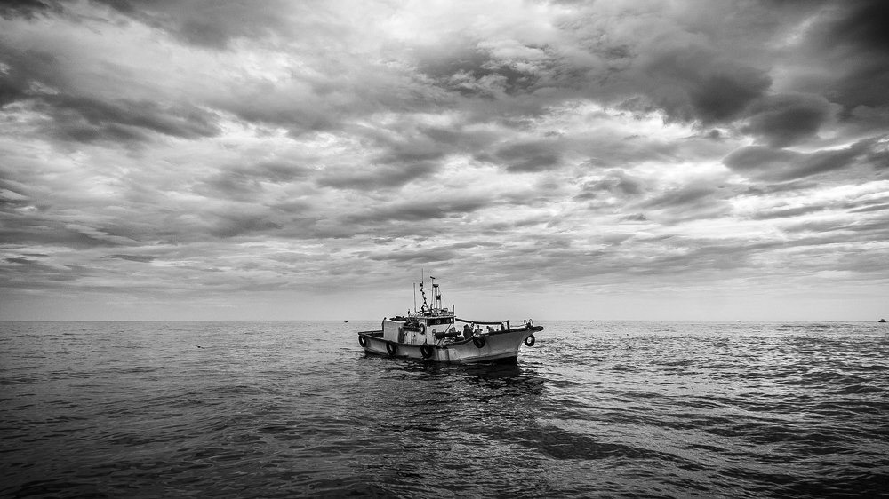 Рыбаки на промысле